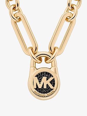 Collier &agrave; cadenas &agrave; pav&eacute;