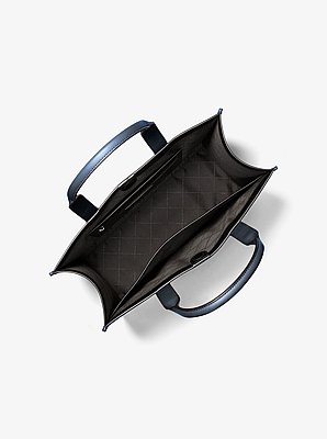 Bolso tote Cooper de piel granulada con logotipo en relieve