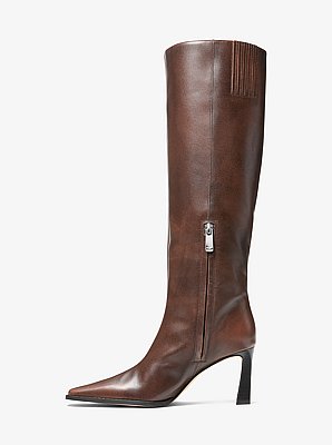 Botte Darrah en cuir bruni