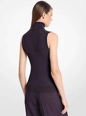 Cashmere Sleeveless Turtleneck