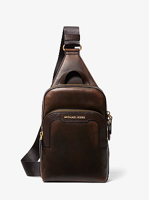 Hudson Burnished Leather Sling Bag
