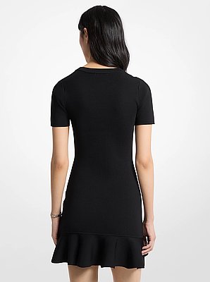 Knit Button-Up Dress