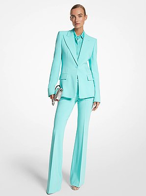 Blazer Georgina de crep&eacute; granulado el&aacute;stico