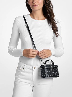 Petit sac &agrave; bandouli&egrave;re Vivi de style trousse de maquillage &agrave; imprim&eacute; floral