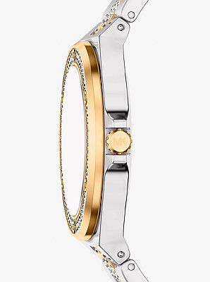 Lennox Pav&eacute; Two-Tone Watch