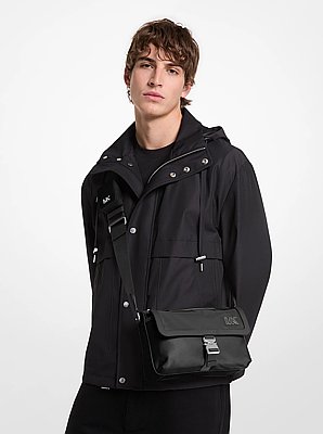 Borsa messenger Eli in nylon con pochette con zip