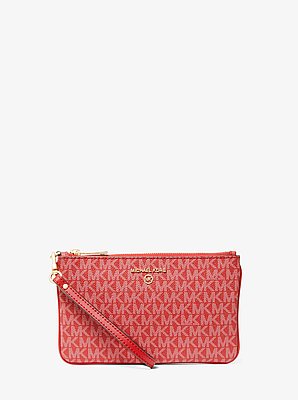 Pochette-bracelet de taille moyenne &agrave; logo