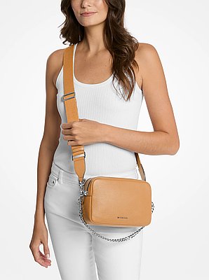 Bryant Medium Pebbled Leather Camera Crossbody Bag