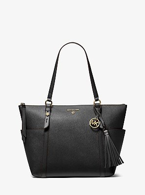 Bolso tote Sullivan grande de piel saffiano con cremallera superior