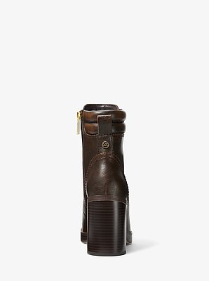 Lacy Burnished Block Heel Boot