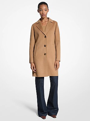 Schalmantel aus Wollmischgewebe