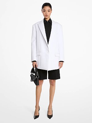 Oversized Stretch Cotton Blazer
