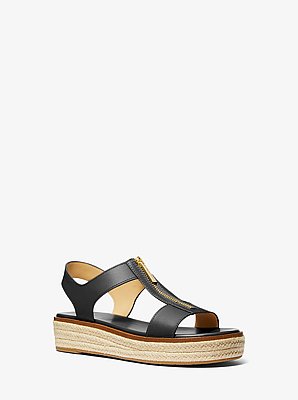 Espadrille-Sandale Berkley aus Leder
