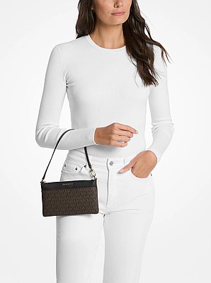 Handgelenktasche Jet Set Medium mit Signature-Logomuster