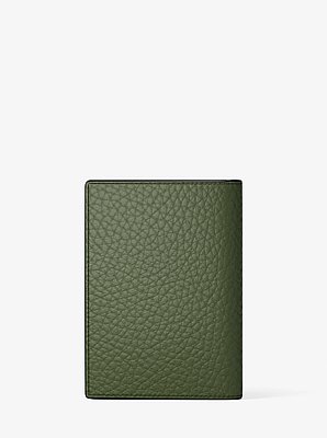 &Eacute;tui &agrave; cartes folio Hudson en cuir grain&eacute;