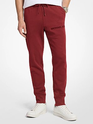 Joggers en mezcla de algod&oacute;n con logotipo en relieve