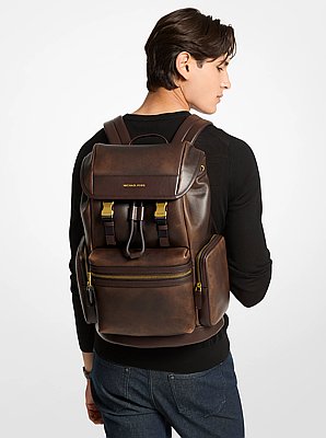 Hudson Burnished Leather Backpack