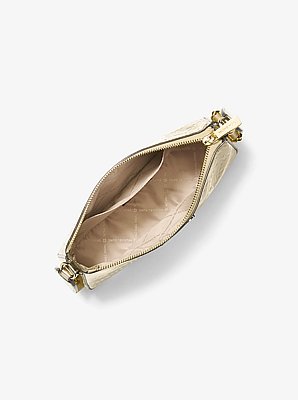 Jet Set Small Metallic Logo Debossed Crossbody Bag with Case for Apple Airpods Pro&reg;