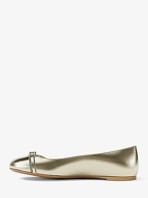 Mandy Metallic Leather Moccasin