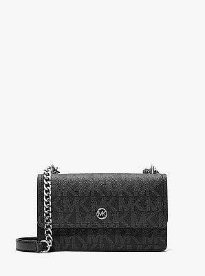 Borsa a spalla Abbott piccola con stampa logo