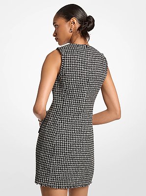 Houndstooth Jacquard Mini Dress
