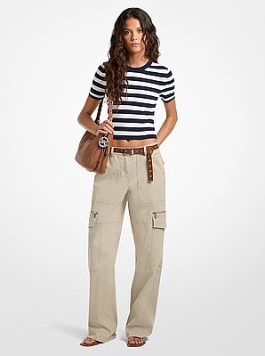 Stretch Cotton Utility Cargo Pants