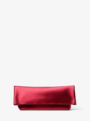 Isabella Satin Foldover Clutch