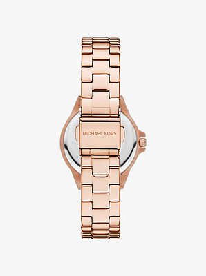 Reloj Lennox mini en tono oro rosa con incrustaciones