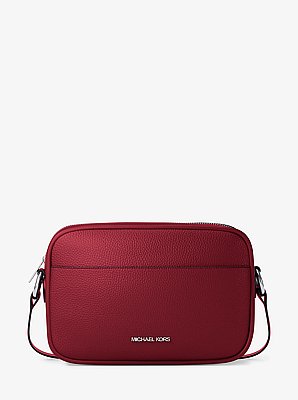 Jet Set Large Pebbled Leather Camera Crossbody Bag