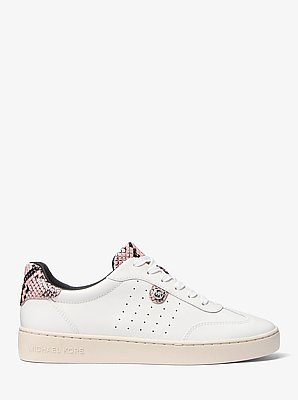 Scotty Snake Embossed Leather Sneaker