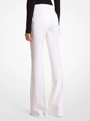 Haylee Double Crepe Sabl&eacute; Flared Trousers