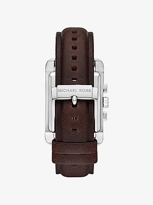 Montre Monroe en cuir de ton argent