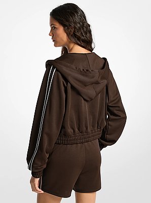 Trainingsjacke aus Piqu&eacute; mit kontrastierendem Rei&szlig;verschluss