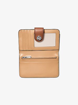 MK Pop Charm Medium Pebbled Leather Wallet