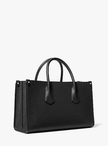 Borsa a mano Maple grande in pelle martellata