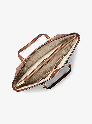 Temple Large Pebbled Leather Tote Bag