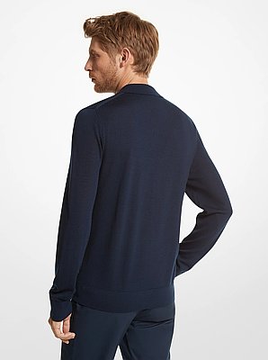 Merino Wool Polo Sweater