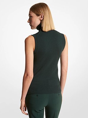 Cashmere Sleeveless Turtleneck