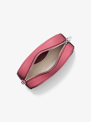 Jet Set Small Leather and Heart Embellished Strap Camera Crossbody Bag