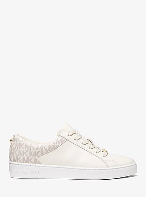 Keaton Leather and Signature Logo Sneaker