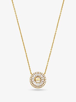 Collier en argent sterling &agrave; placage en m&eacute;tal pr&eacute;cieux &agrave; halo et &agrave; pav&eacute;