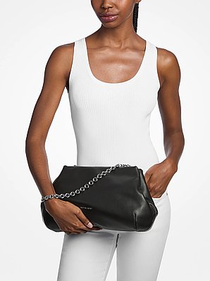 Goldie Large Leather Clutch 