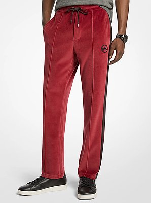 Jogger de terciopelo con rayas