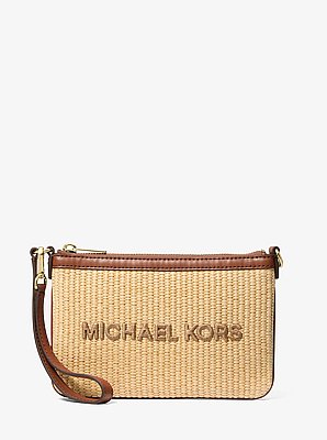 Petite pochette-bracelet Jet Set Travel tiss&eacute;e