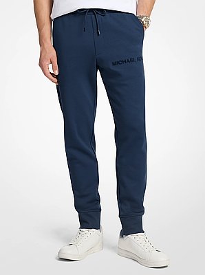 Embossed Logo Cotton Blend Joggers