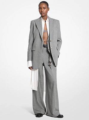 Stretch Tropical Wool Boyfriend Blazer