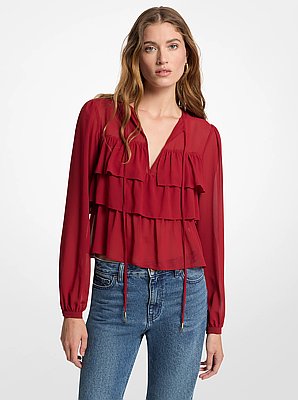 Tiered Georgette Blouse 