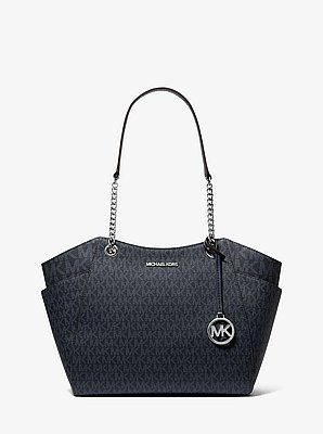 Jet Set Large Signature Logo Shoulder Bag