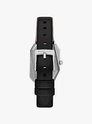 Montre Suri de ton argent et en cuir