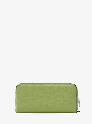 Large Pebbled Leather Continental Wallet